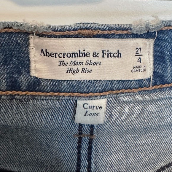 Abercrombie & Fitch High Rise Mom Short, Curve Love, Women’s 4/27 - Picture 3 of 4